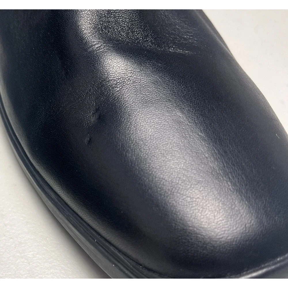Cole Haan Black Leather Waterproof Side Zip Boots NikeAir Sole Men's 11M C09035